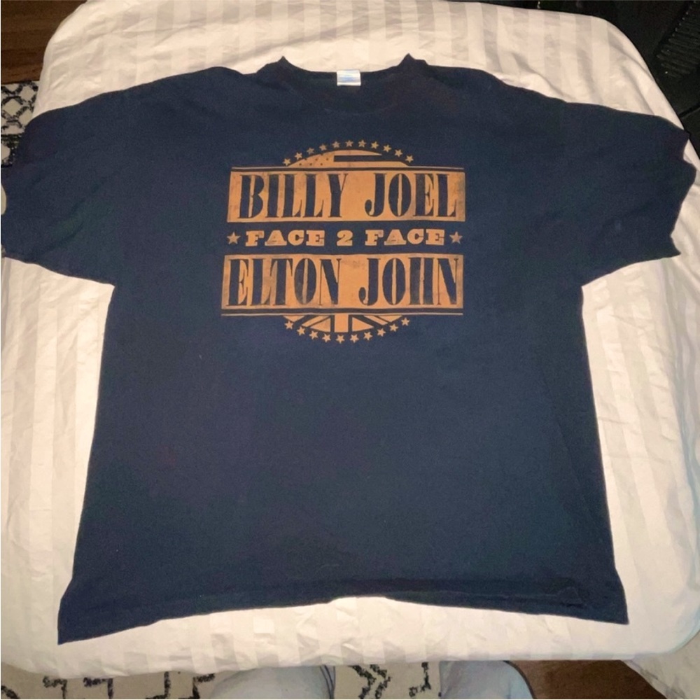 Billy Joel & Elton John concert T-shirt Face 2 Face tour 2009 - 2XL FITS LIKE XL